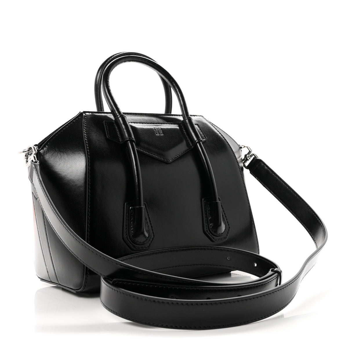 Givenchy Box Calfskin Mini Lock Antigona Shoulder Bag Black 3 of 10