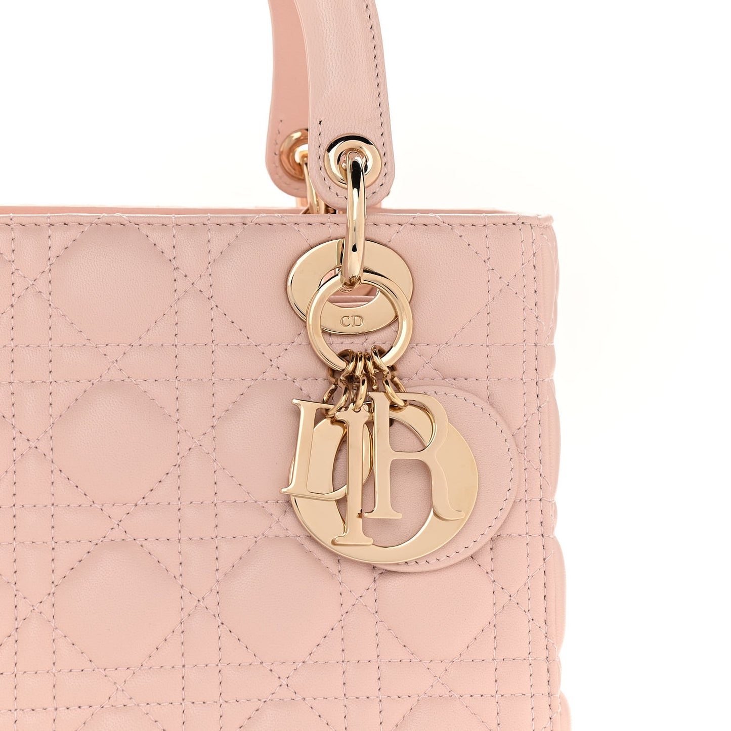 Lambskin Cannage Medium Lady Dior Light Pink