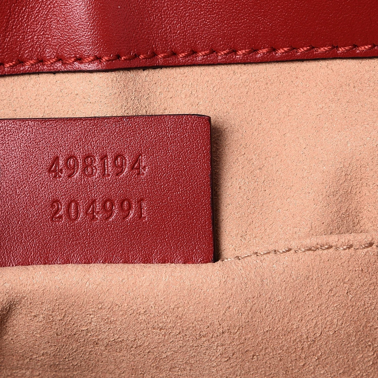 Gucci Guccissima Signature Padlock Backpack Hibiscus Red 9 of 9