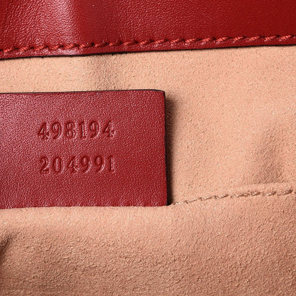 Gucci Guccissima Signature Padlock Backpack Hibiscus Red 9 of 9