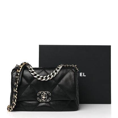 Chanel Lambskin Quilted Medium Chanel 19 Flap Black 11 of 11