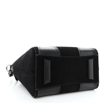 Givenchy Calfskin Suede Brogue Small Antigona Black 4 of 11