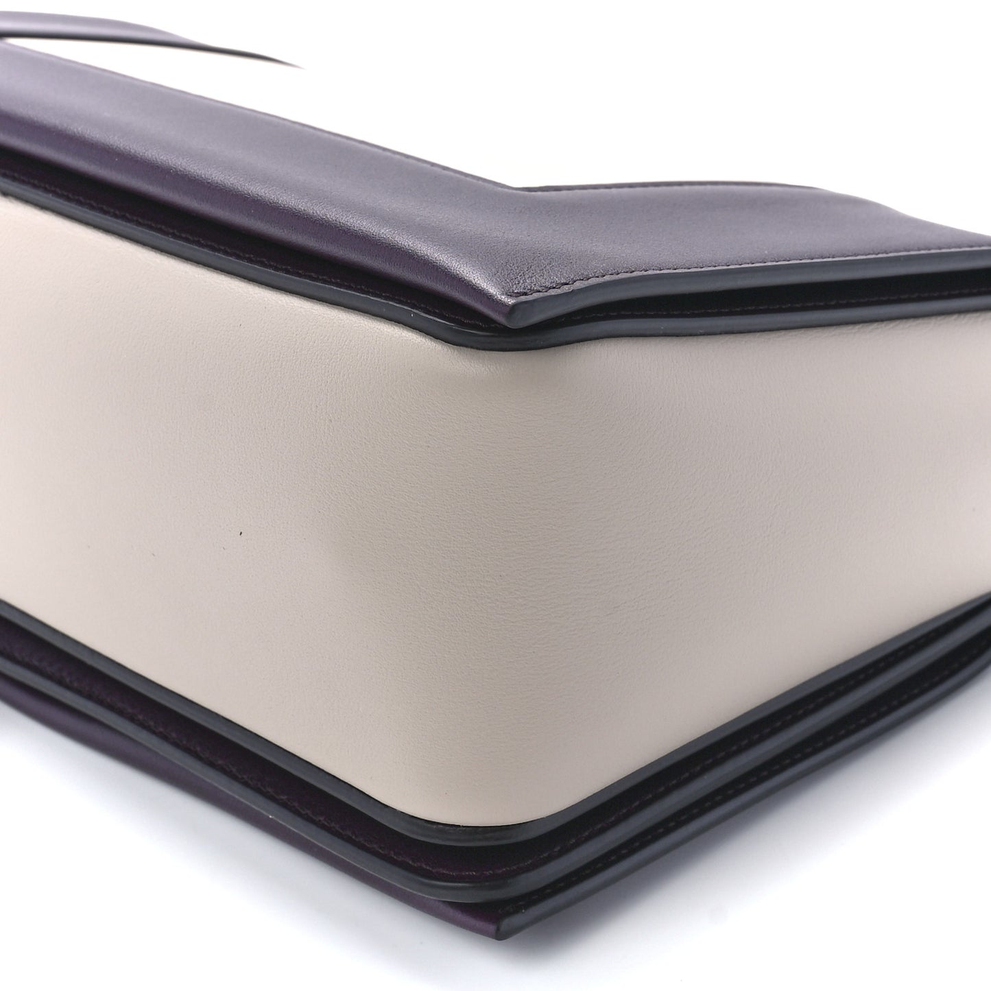 Shiny Smooth Calfskin Medium Frame Shoulder Bag Velvet Desert