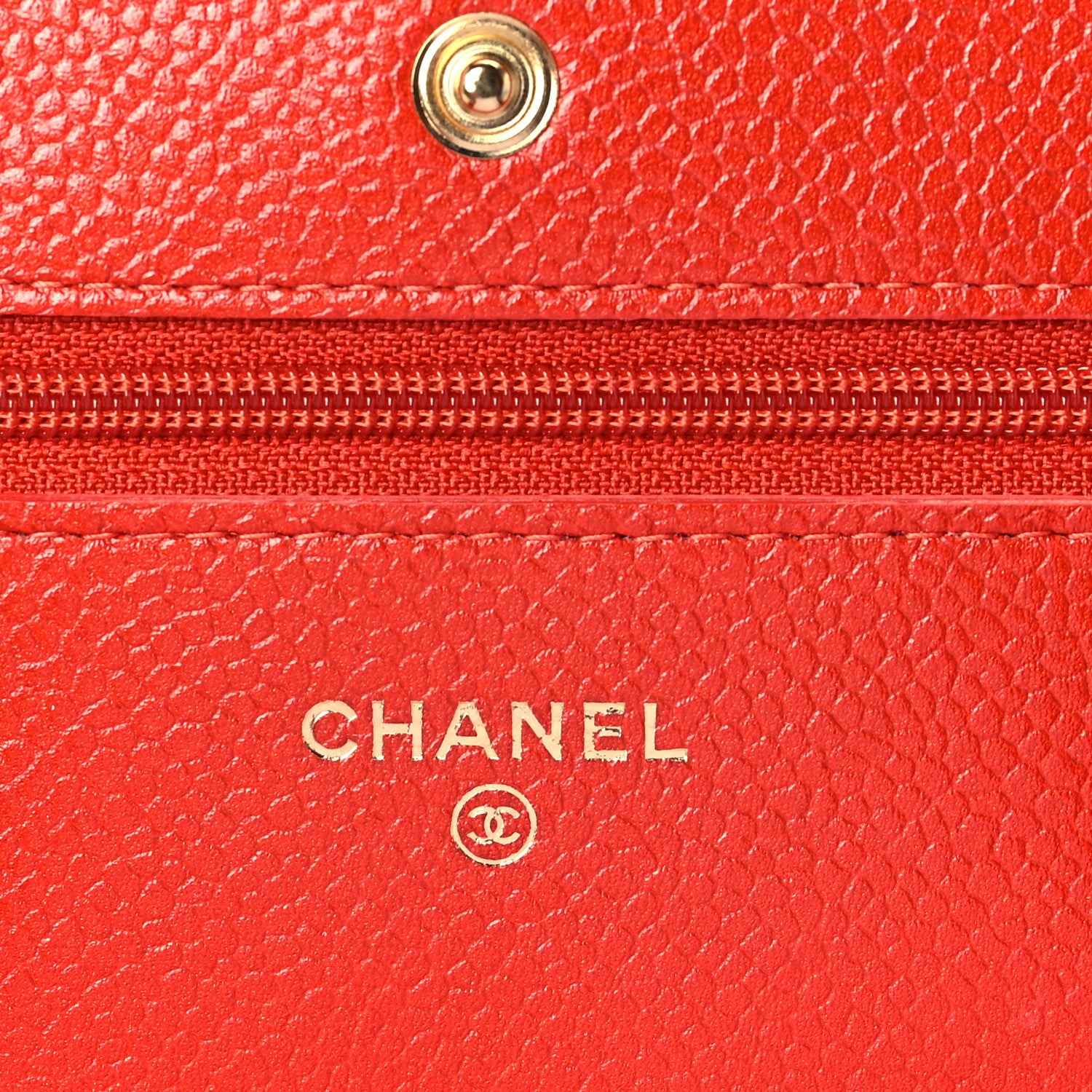 Chanel Caviar Quilted Wallet On Chain WOC Orange 5 of 8