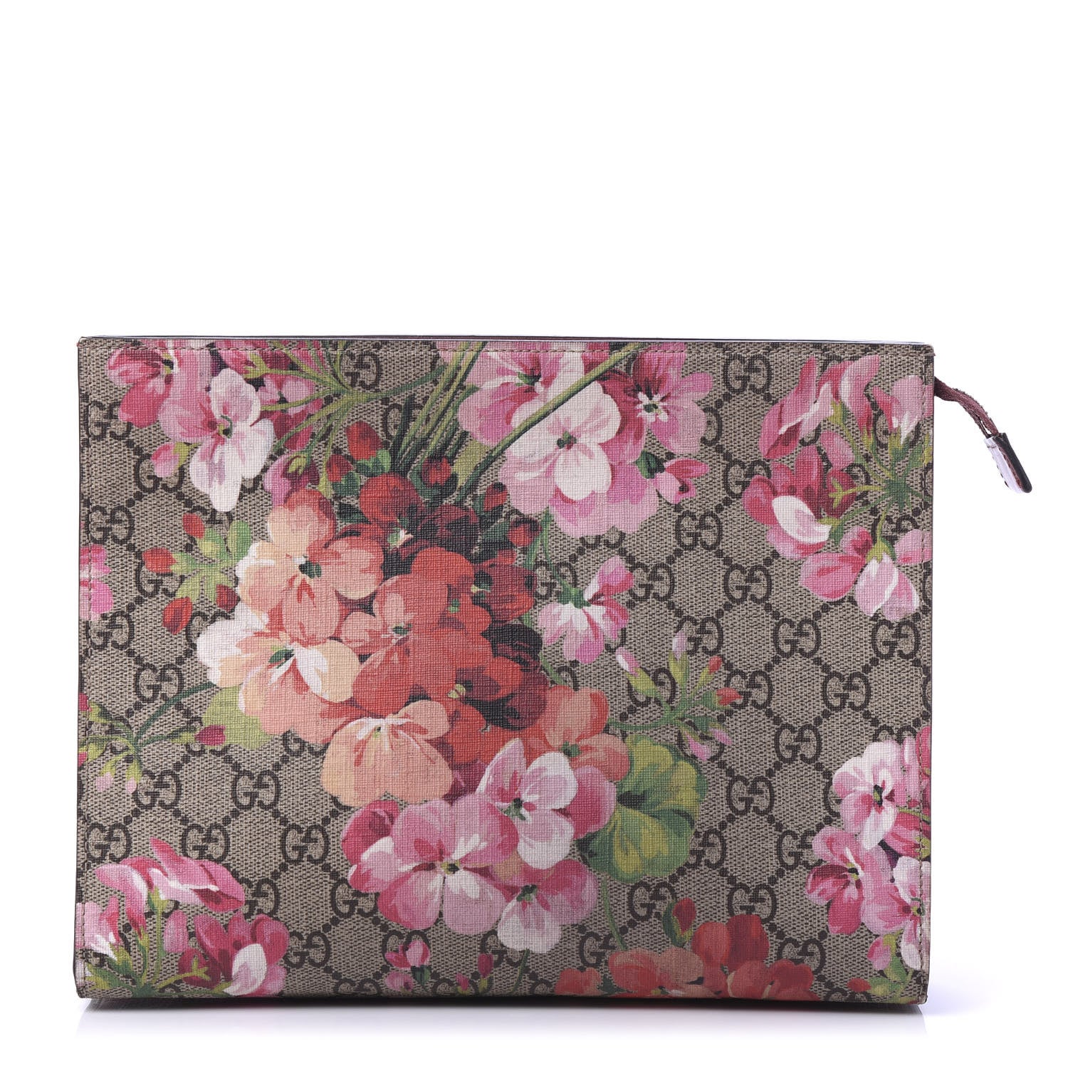 Gucci GG Supreme Monogram Blooms Large Cosmetic Case Beige Multicolor Dry Rose 1 of 10
