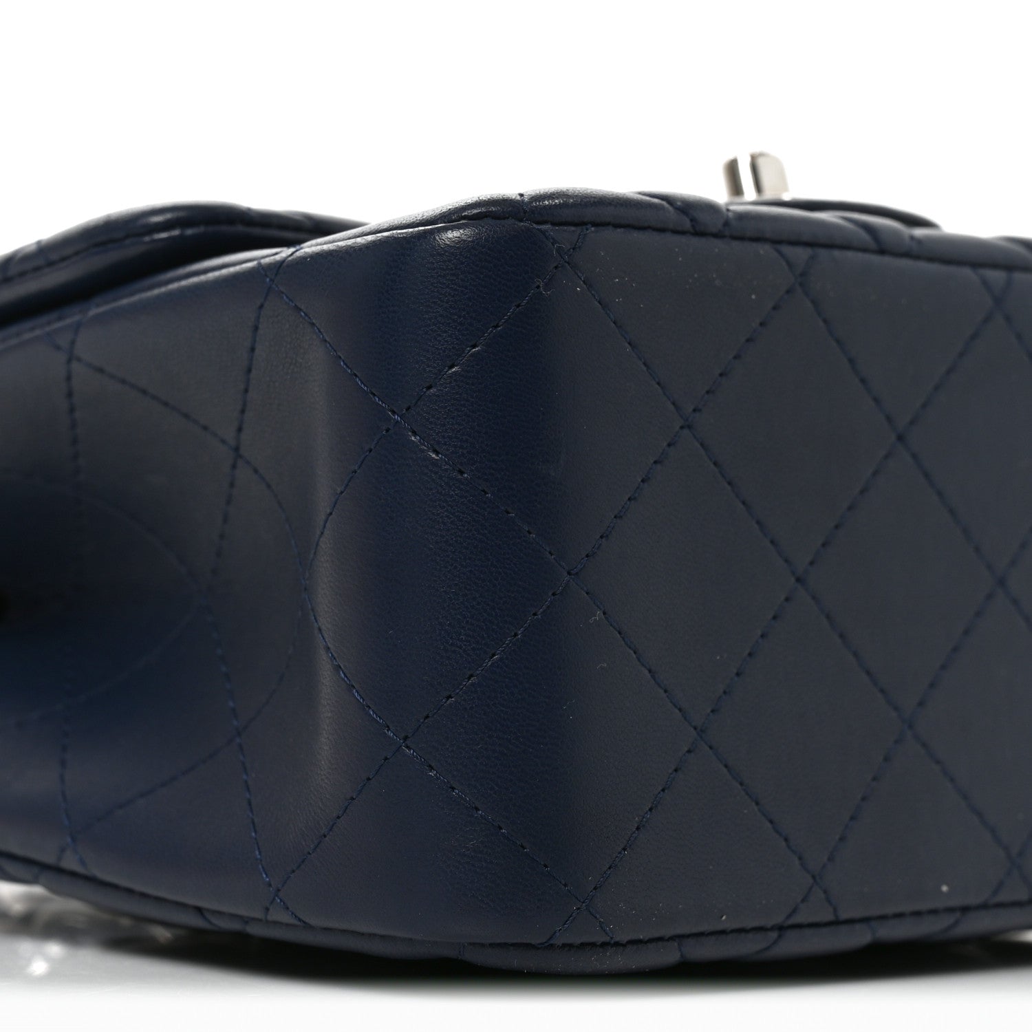 Chanel Lambskin Quilted Mini Square Flap Navy 9 of 10