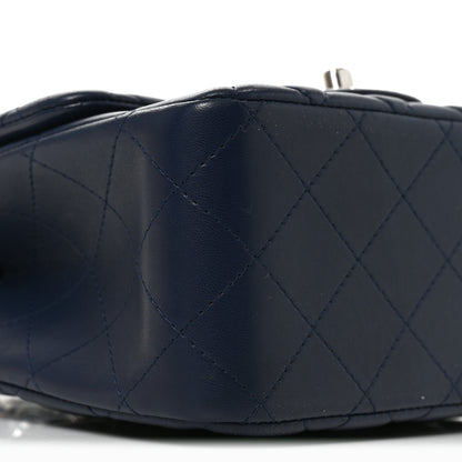 Chanel Lambskin Quilted Mini Square Flap Navy 9 of 10