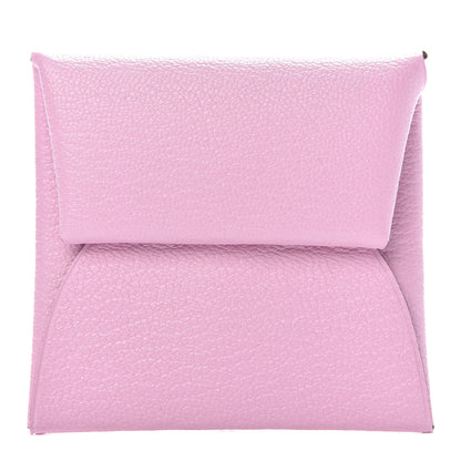 Hermes Chevre Mysore Bastia Coin Purse Mauve Sylvestre 1 of 8