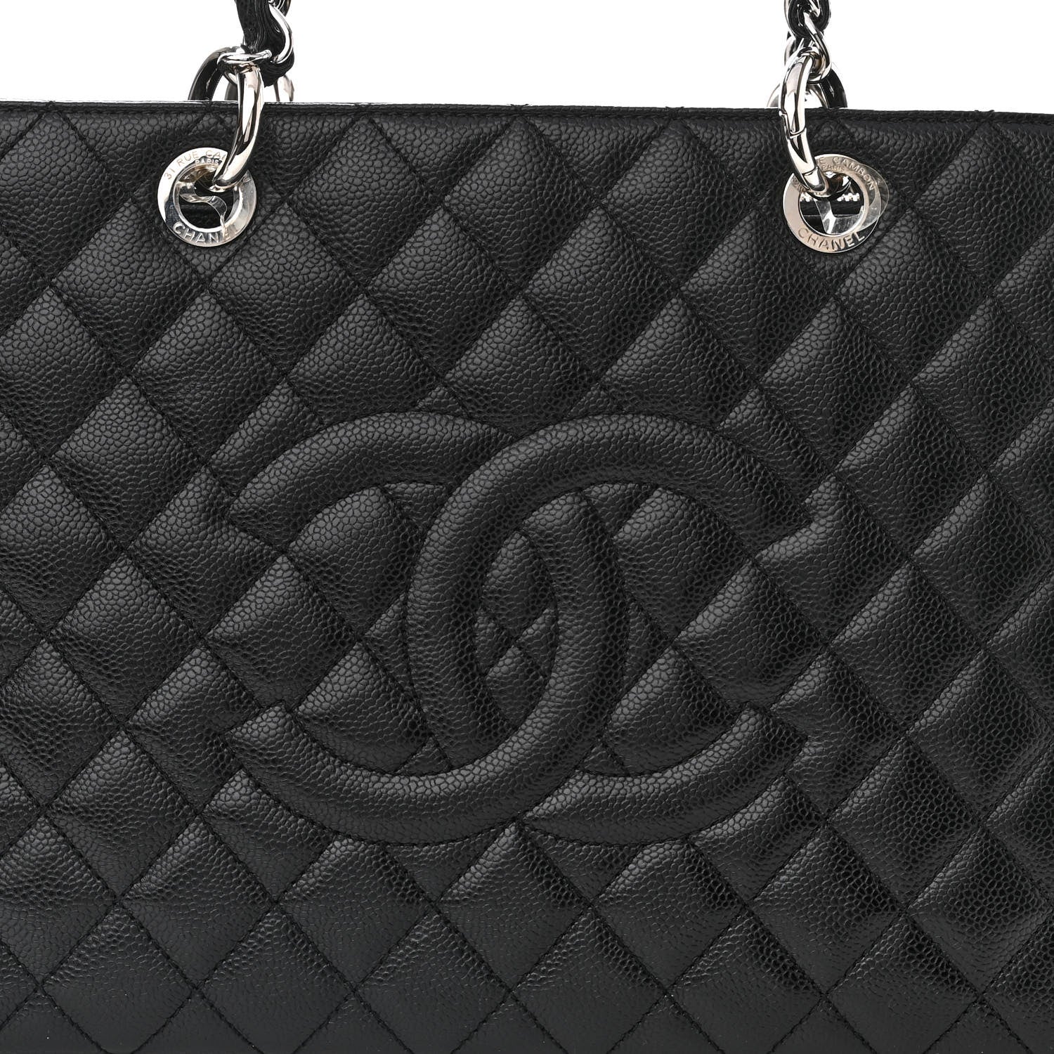 Chanel Caviar Quilted Grand Shopping Tote GST Black 8 of 10