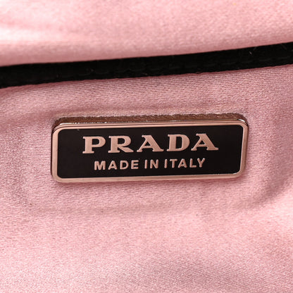 Prada Satin Crystal Clutch Black 7 of 9