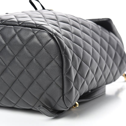 Chanel Calfskin Quilted Large Urban Spirit Backpack Black 9 of 10