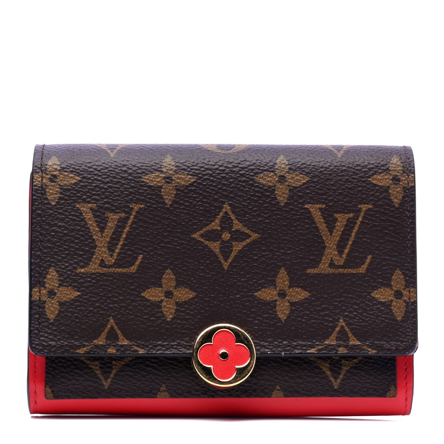 Louis Vuitton Monogram Flore Compact Wallet Coquelicot 1 of 7