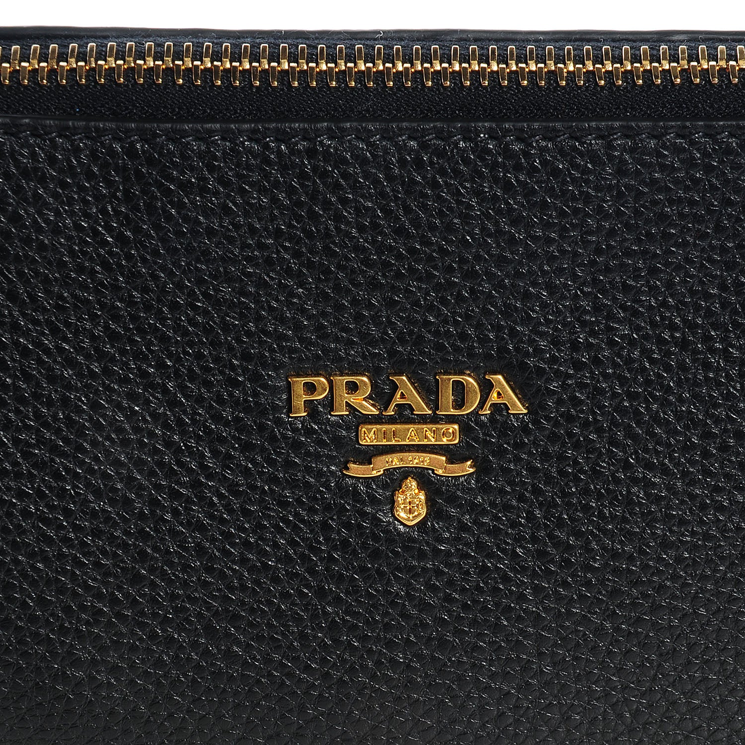 Prada Vitello Daino Pochette Bag Black 9 of 9