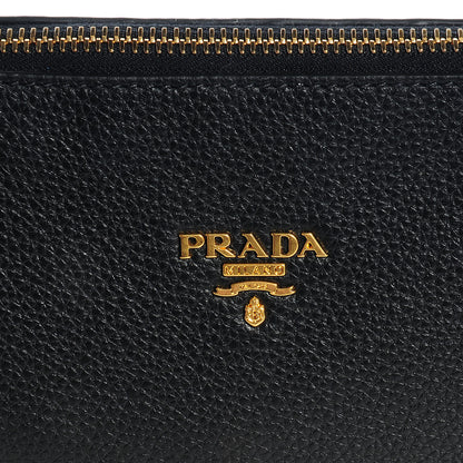 Prada Vitello Daino Pochette Bag Black 9 of 9