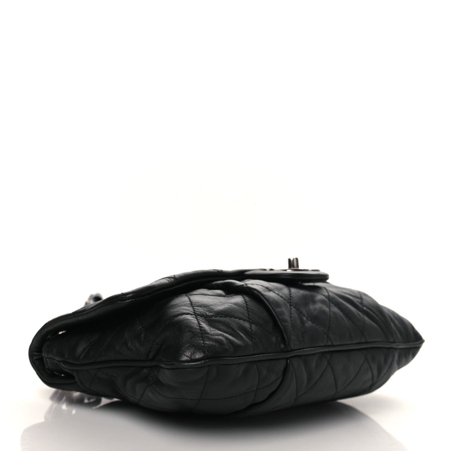 Chanel Calfskin Coco Pleats Messenger Flap Black 4 of 10