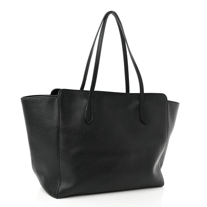 Gucci Pebbled Calfskin Medium Swing Tote Black 2 of 13