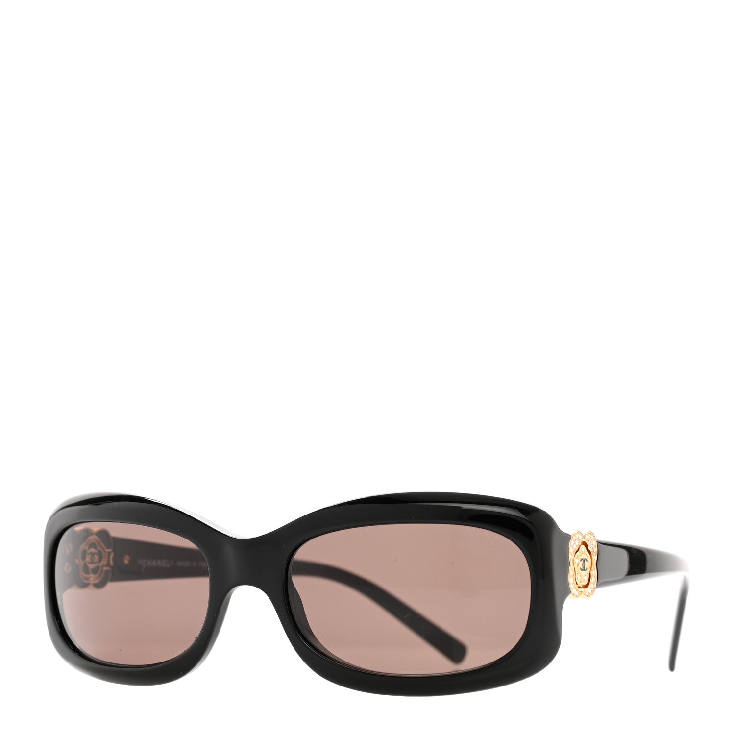 Chanel Crystal Camellia CC Sunglasses 5127-B Black 1 of 6