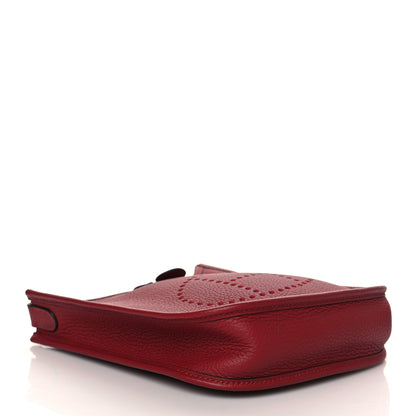 Hermes Taurillon Clemence Evelyne TPM Rouge Grenat 4 of 11