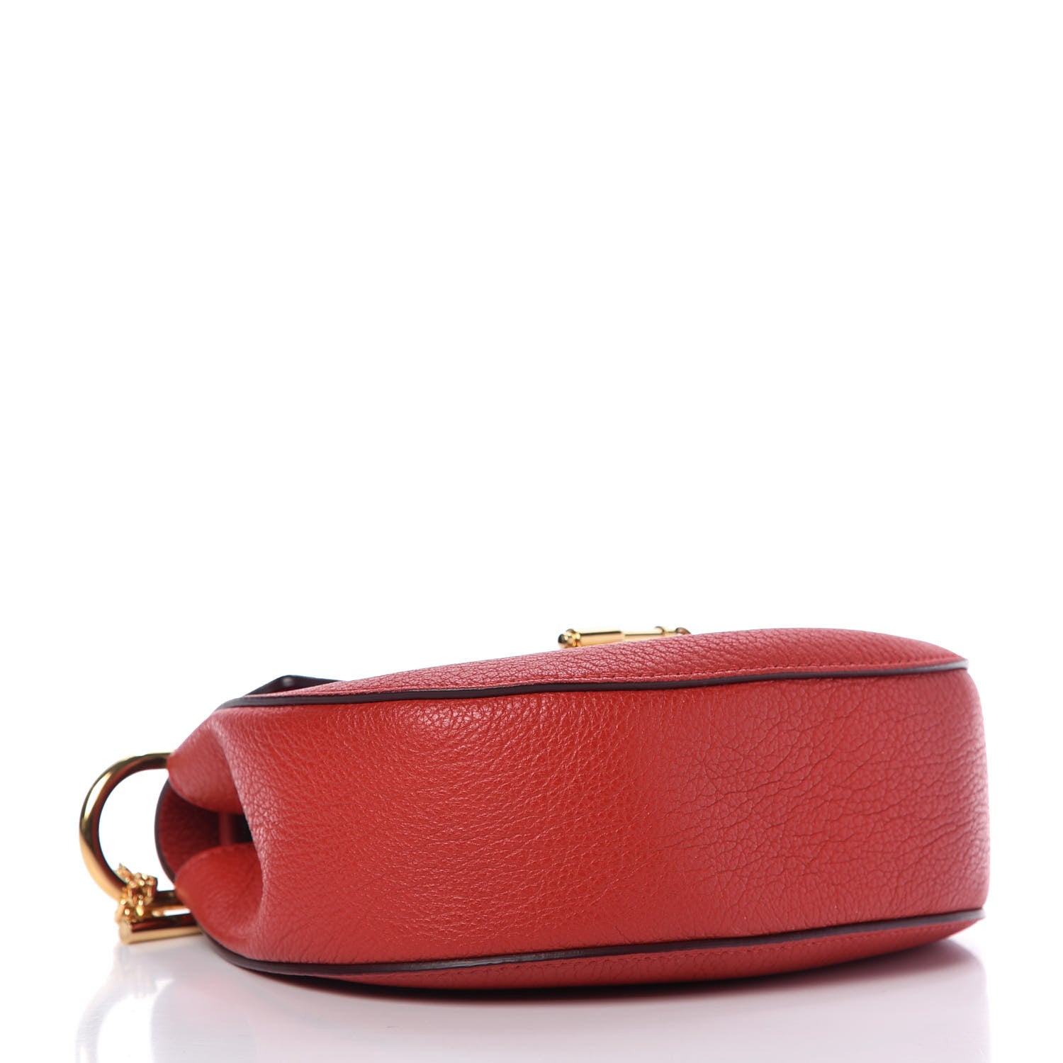 Chloe Grained Lambskin Mini Drew Shoulder Bag Plaid Red 4 of 8