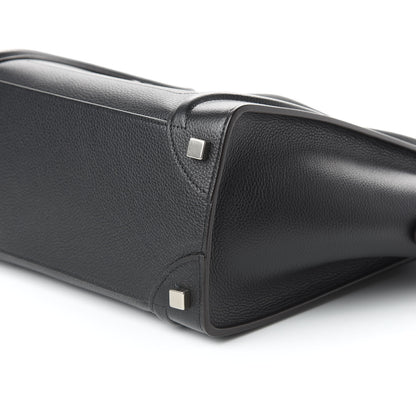 Celine Drummed Calfskin Micro Luggage Black 7 of 9