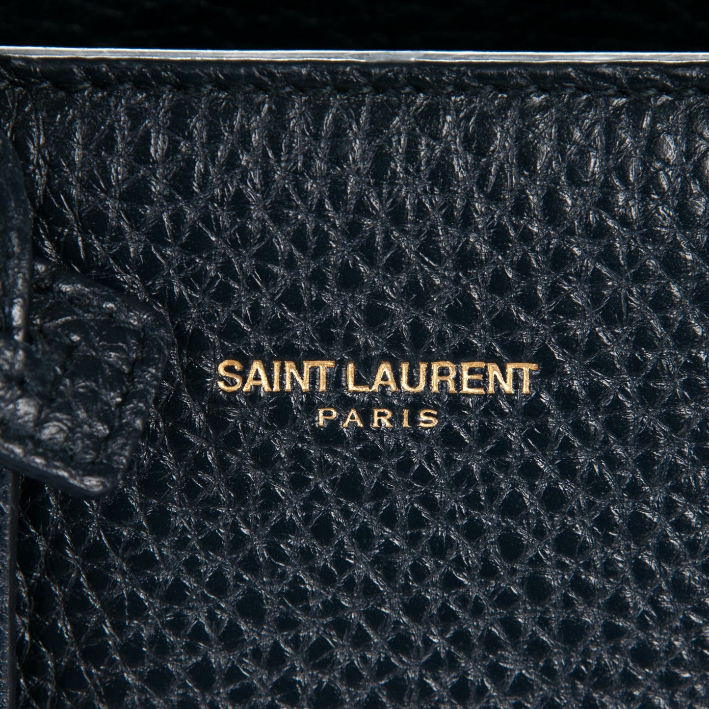 Grained Calfskin Nano Sac De Jour Marine