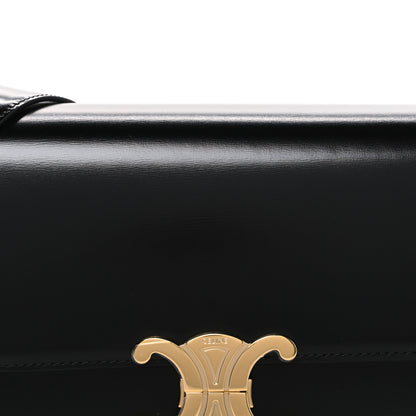 Celine Shiny Calfskin Medium Triomphe Black 8 of 10