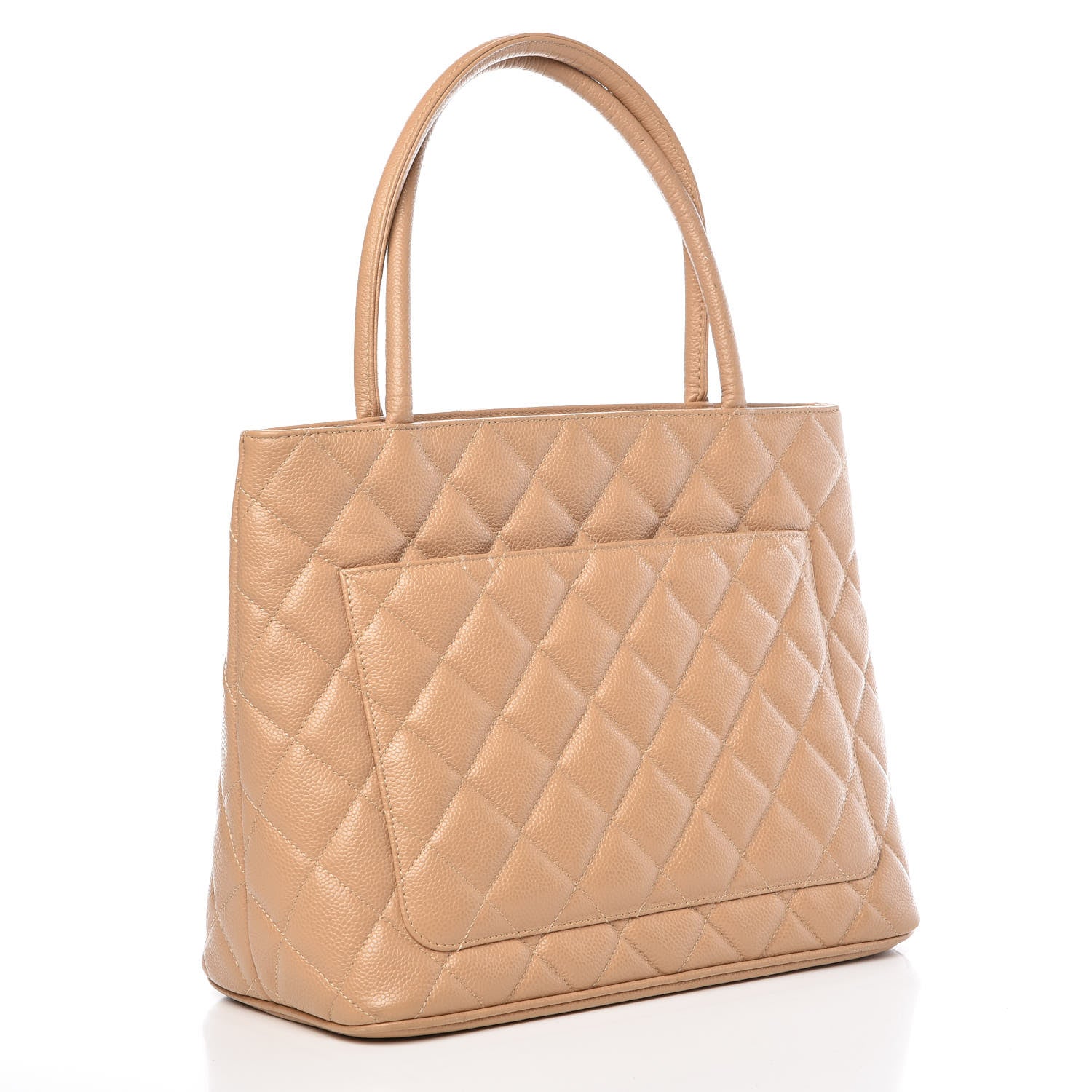 Chanel Caviar Quilted Medallion Tote Beige 3 of 20