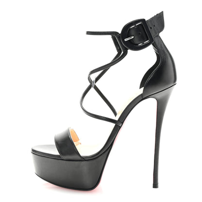 Christian Louboutin Kid Choca 150 Platform Sandals 38 Black 1 of 9