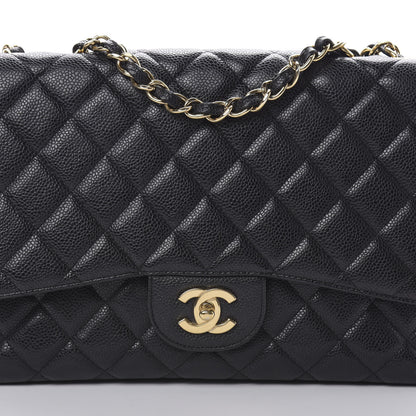 Chanel Caviar Quilted Jumbo Single Flap Black 8 of 10