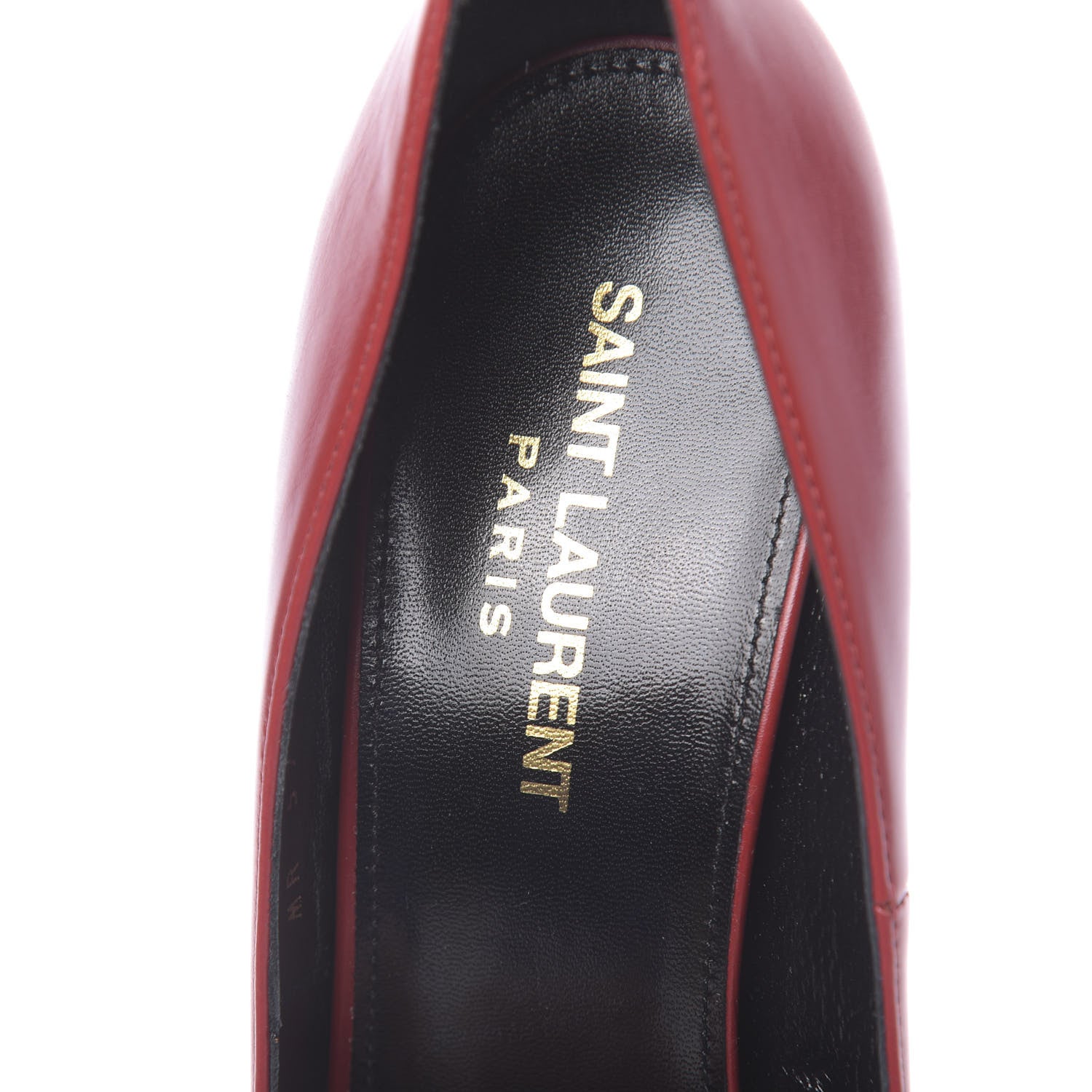 Saint Laurent Calfskin Kiki 100 Pumps 37.5 Red 6 of 9
