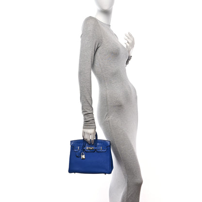 Hermes Togo Matte Alligator Birkin Touch 25 Bleu Royal 2 of 18