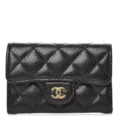 Chanel Caviar Quilted Flap Card Holder Black 1 of 8