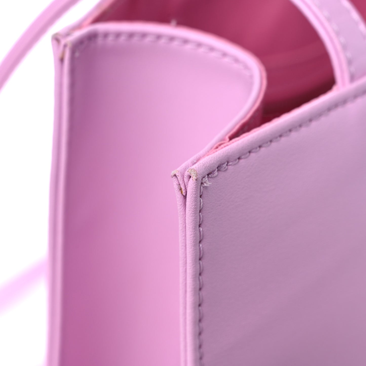 Vegan Leather Medium Shopping Bag Bubblegum
