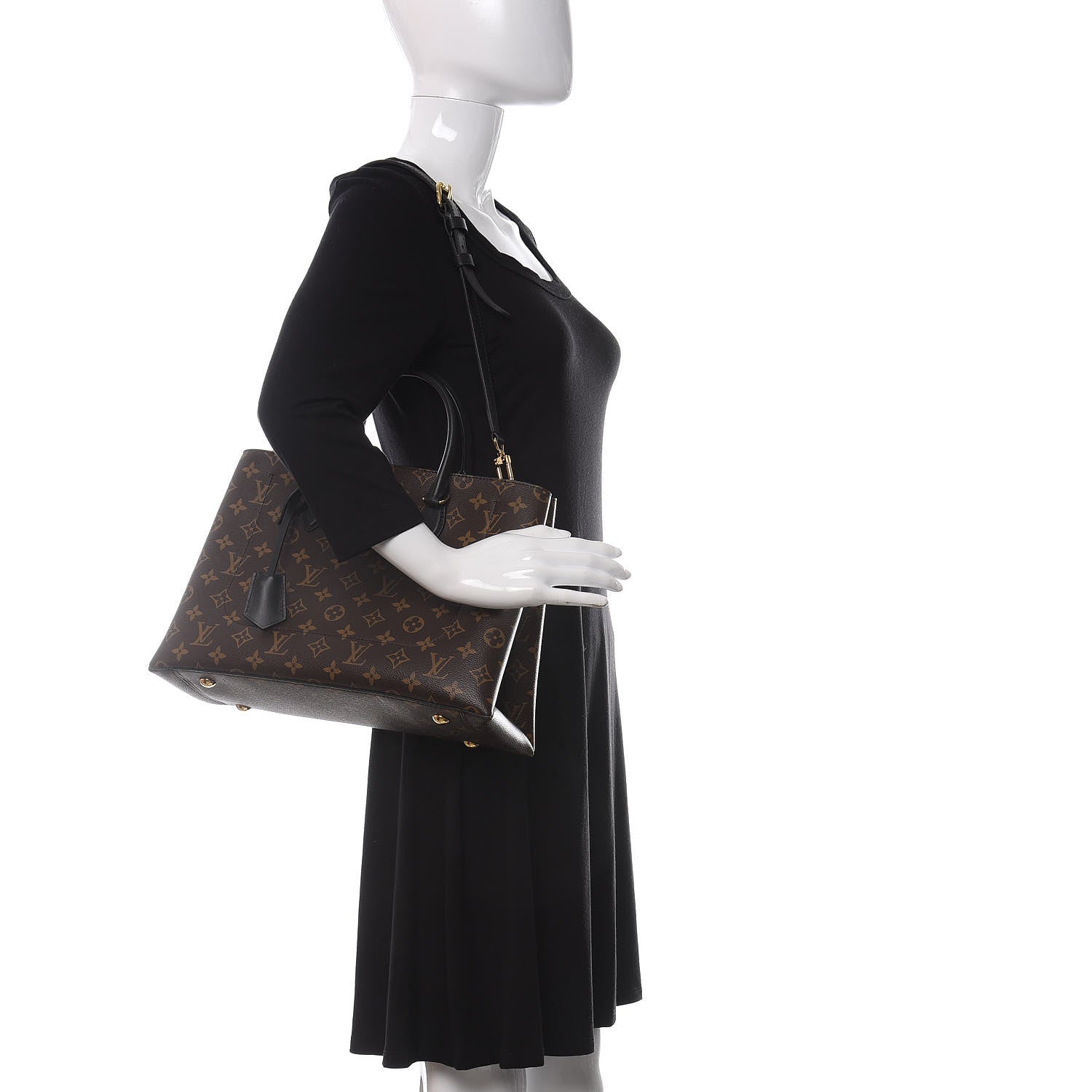 Louis Vuitton Monogram Flower Tote Black 2 of 11