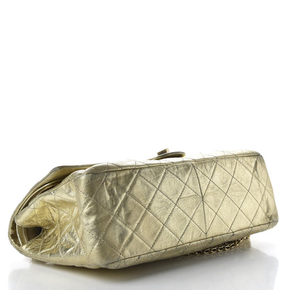 Chanel Metallic Aged Calfskin Quilted 2.55 Reissue 228 Flap Gold 4 of 10