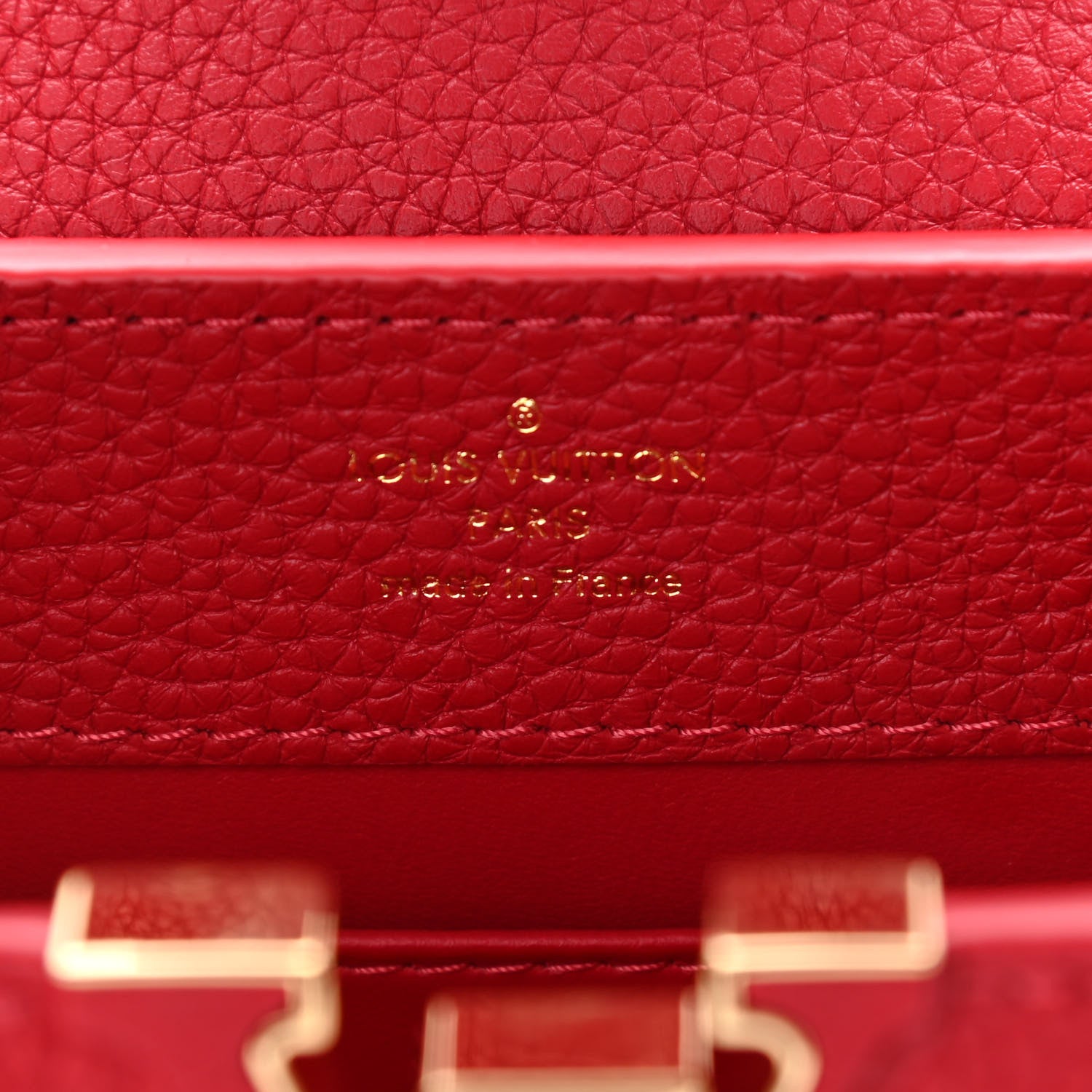Louis Vuitton Taurillon Mini Capucines Scarlet 6 of 8
