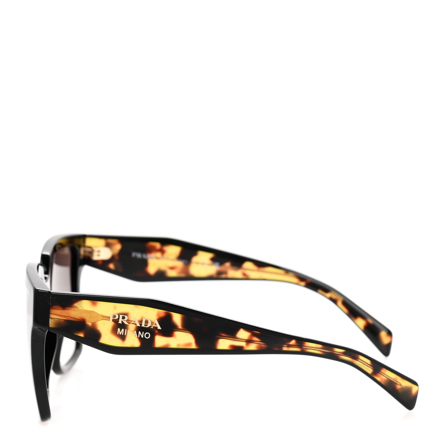 Prada Acetate Square Sunglasses SPR 24Z Black Tortoise 3 of 8
