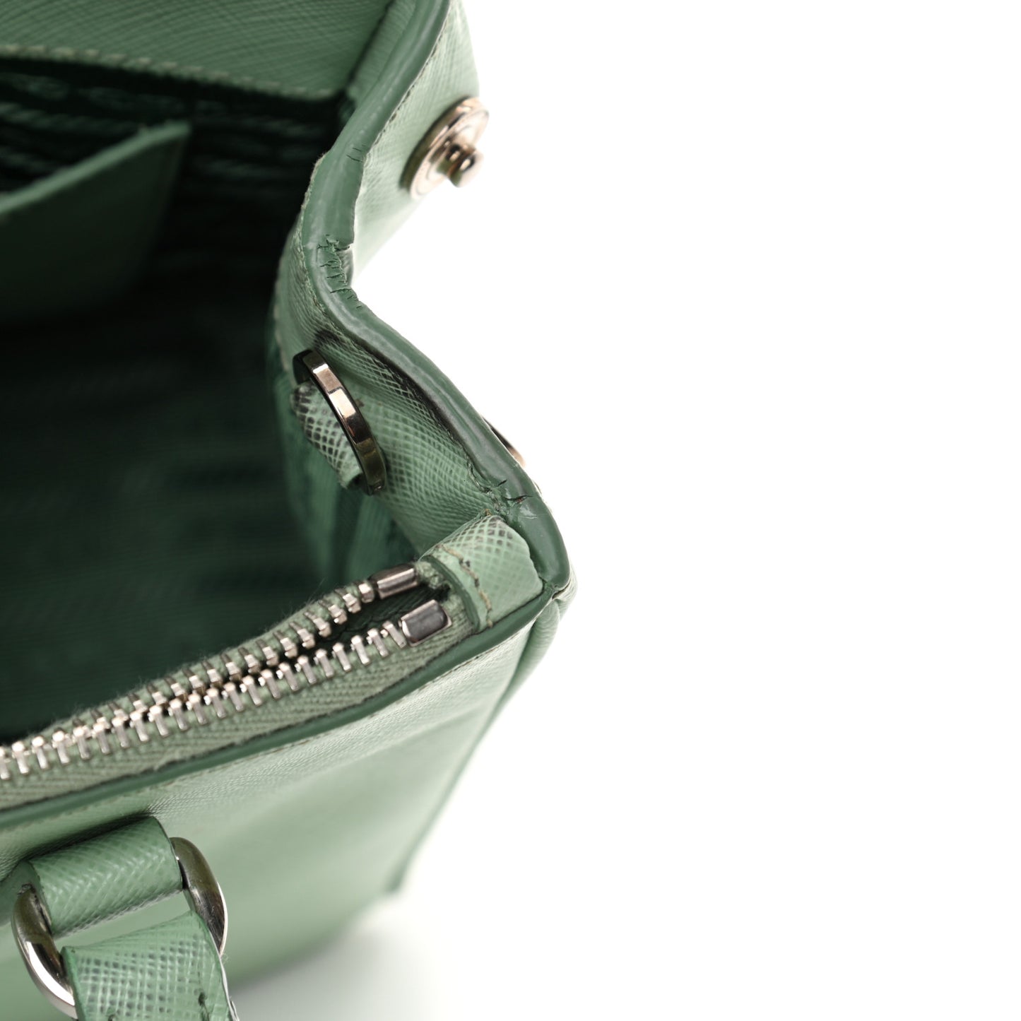 Saffiano Lux Small Galleria Double Zip Tote Acquamarina