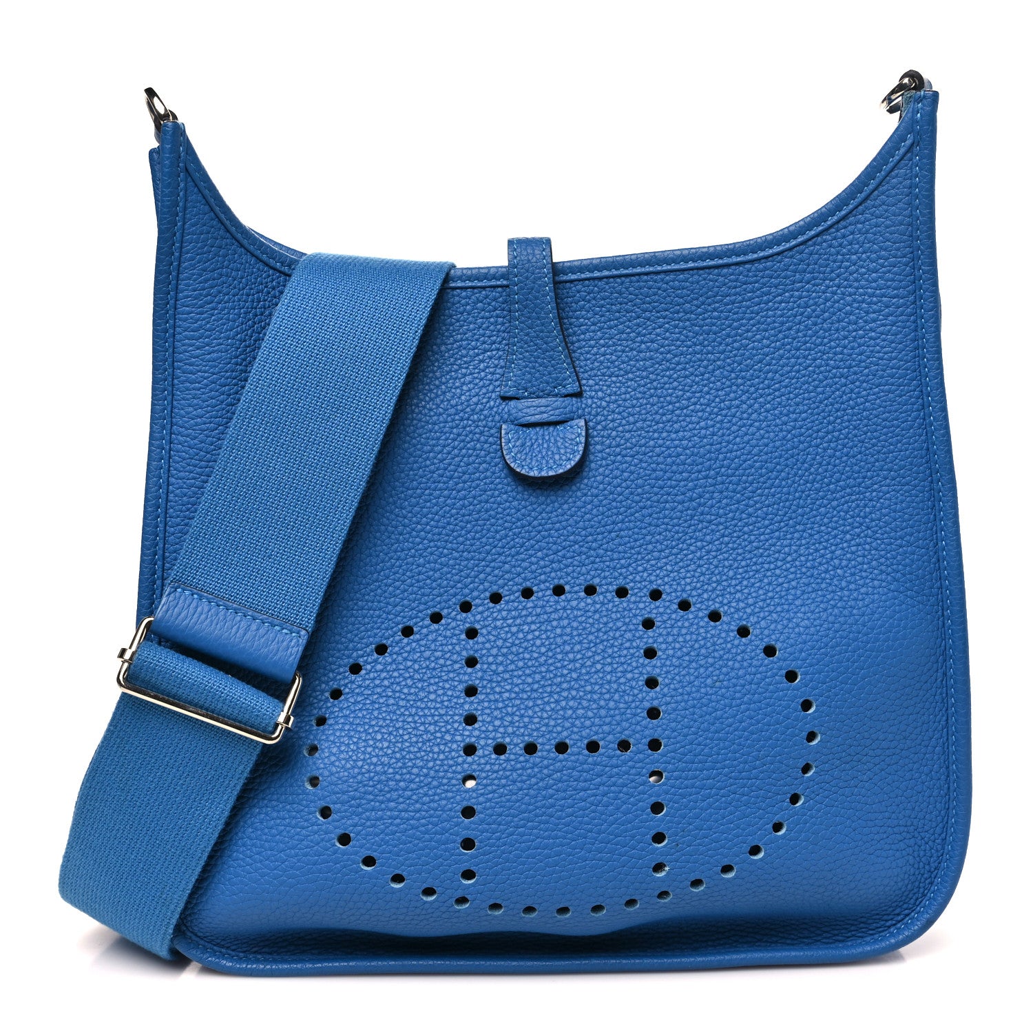 Hermes Taurillon Clemence Evelyne III PM Bleu Frida 1 of 10