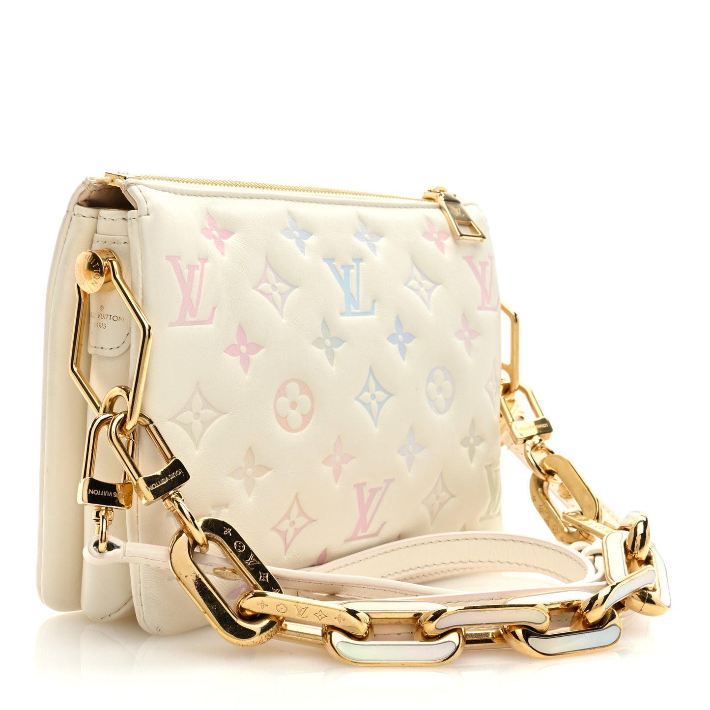 Lambskin Monogram Embossed Coussin BB Quartz Multicolor