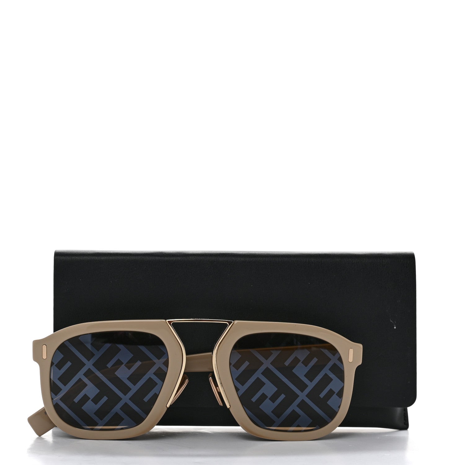 Fendi Acetate FF Aviator Sunglasses FF M0105/S Beige 8 of 8