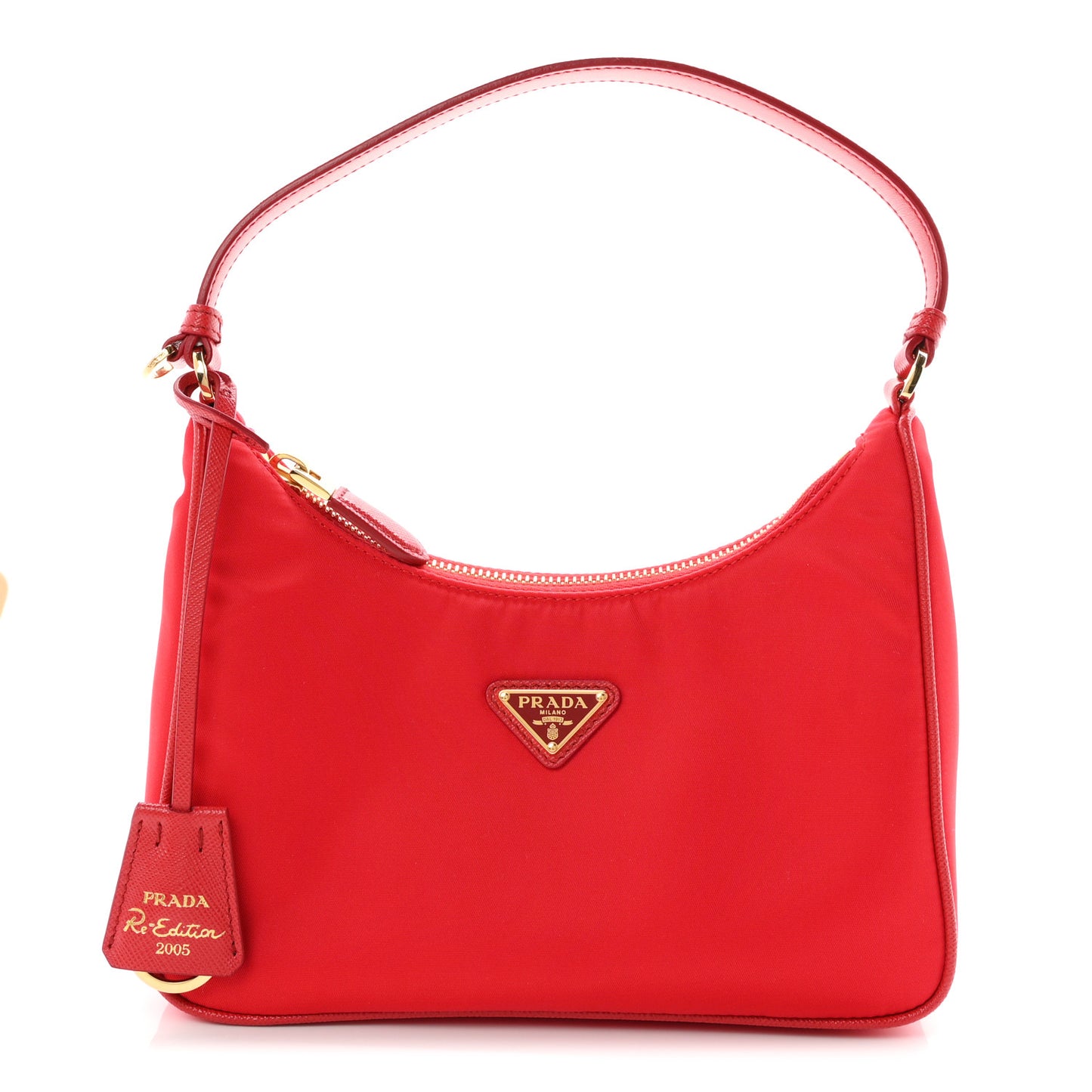 Tessuto Nylon Mini Re-Edition 2000 Bag Rosso
