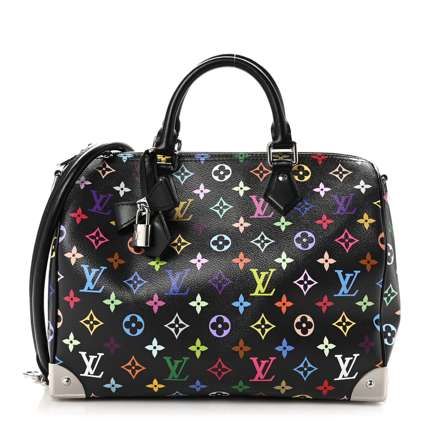 LV X TM Monogram Multicolor Speedy Soft 30 Black