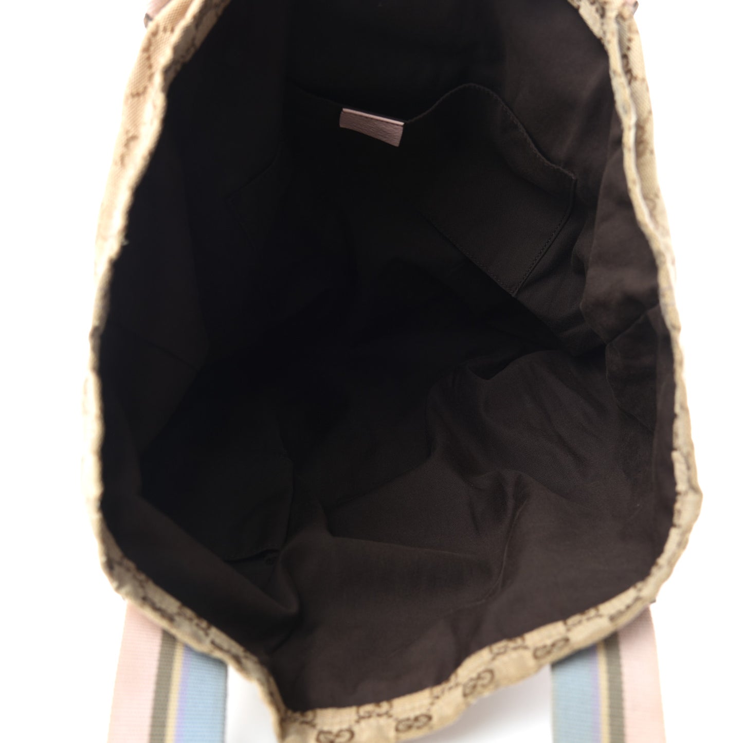 GG Monogram Medium Web Handle Vertical Tote Pink Blue