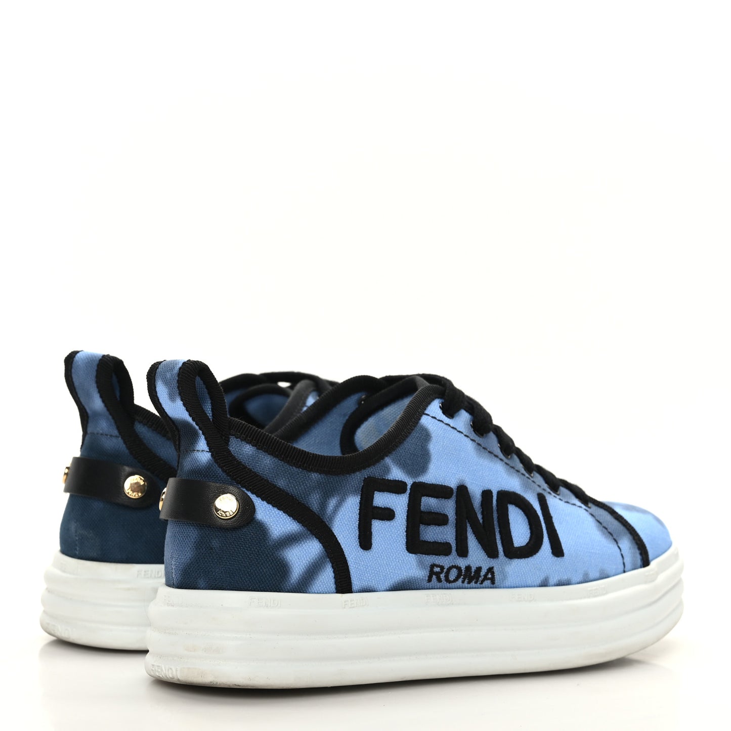 Canvas Floral Print Logo Sneakers 36 Sagittarius Black