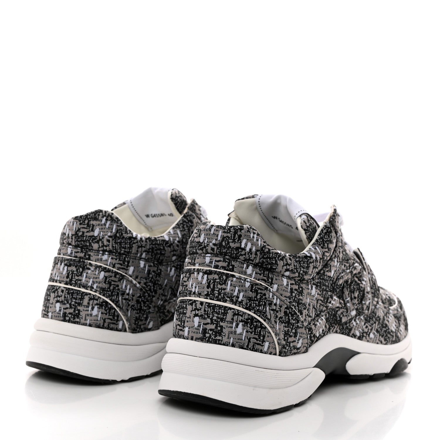 Chanel Tweed CC Sneakers 40.5 Grey Black 4 of 8