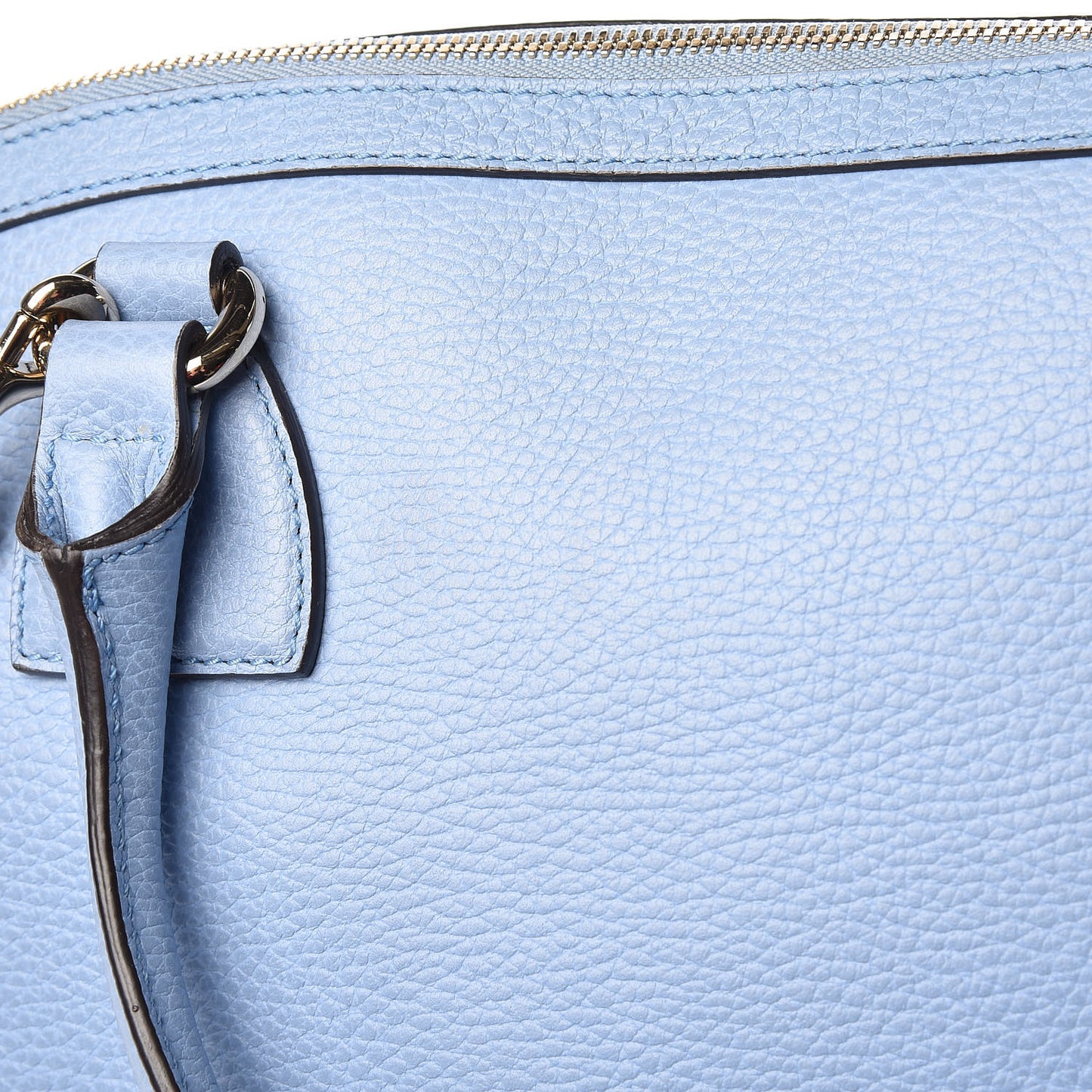 Dollar Calfskin GG Charm Dome Satchel Mineral Blue