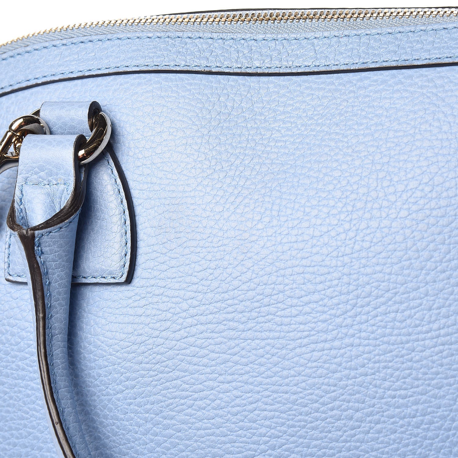 Gucci Dollar Calfskin GG Charm Dome Satchel Mineral Blue 8 of 16