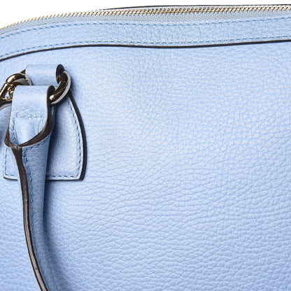 Gucci Dollar Calfskin GG Charm Dome Satchel Mineral Blue 8 of 16