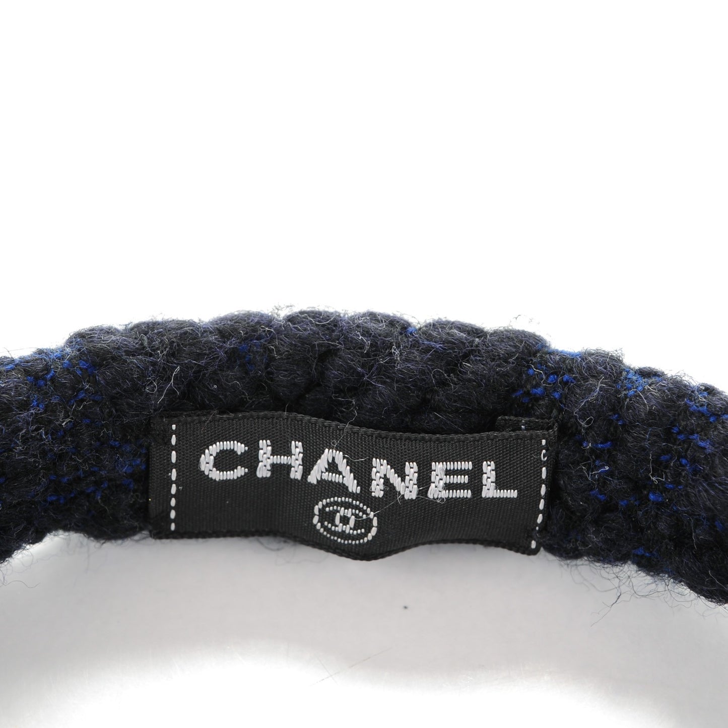 Rabbit Fur Tweed CC Earmuffs Blue Black